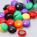 Plastic covered colorful whiteboard magnets